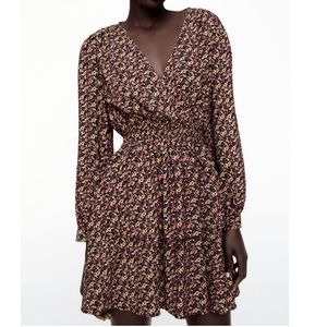 Zara Mini Dress, Smocked Elastic Waist, XS, Small